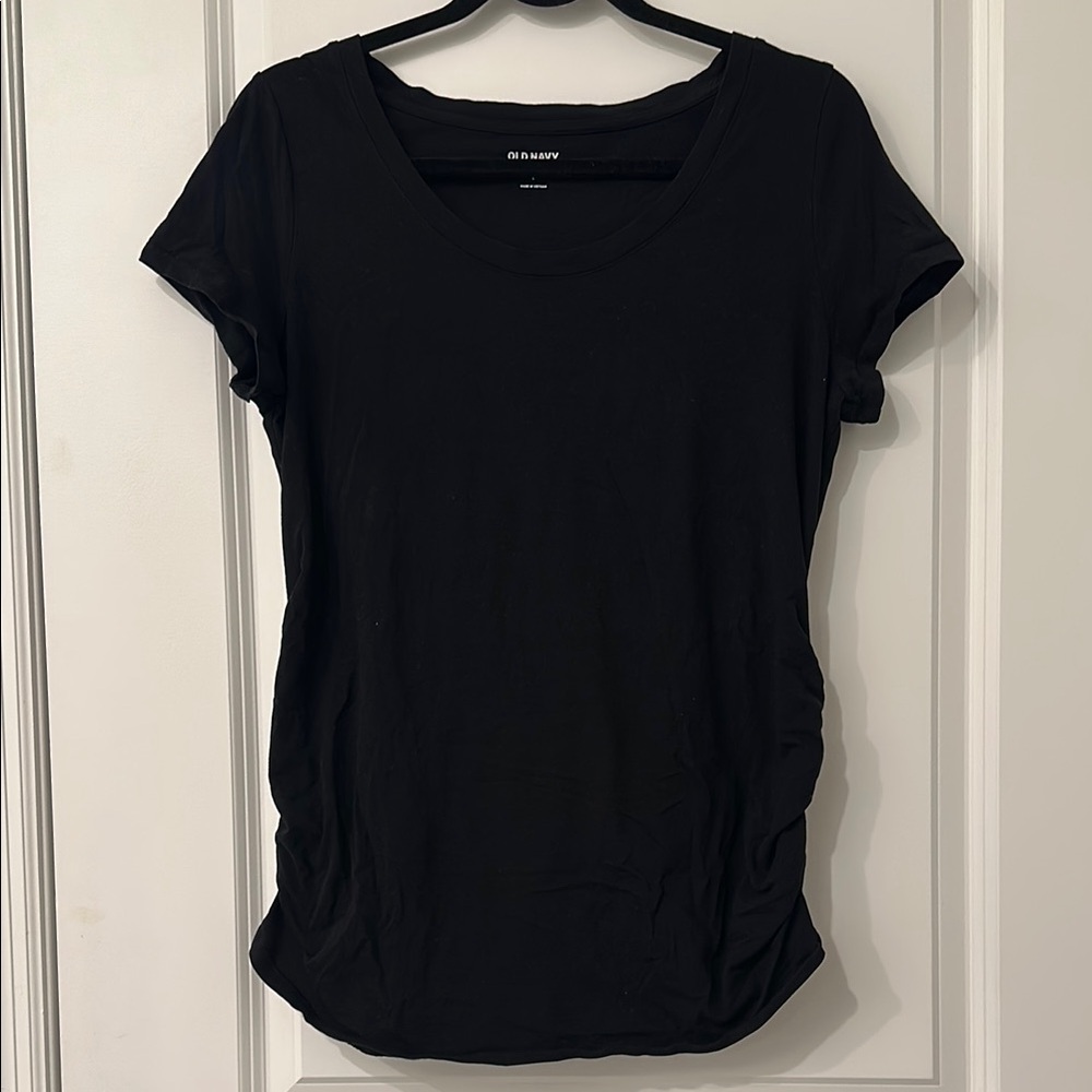 Old Navy Maternity Black Fitted Short Sleeve Tee